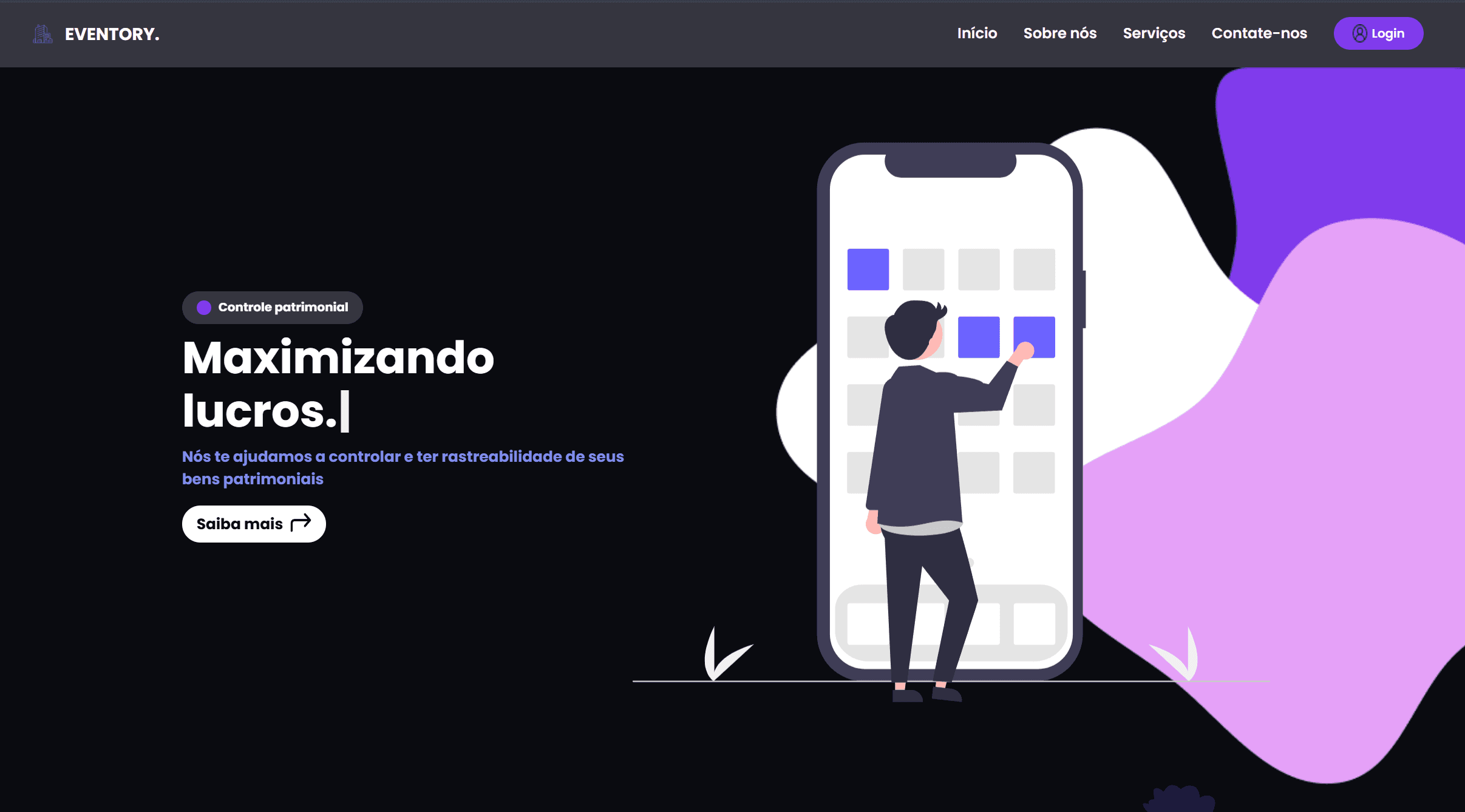 Landing Page Eventory