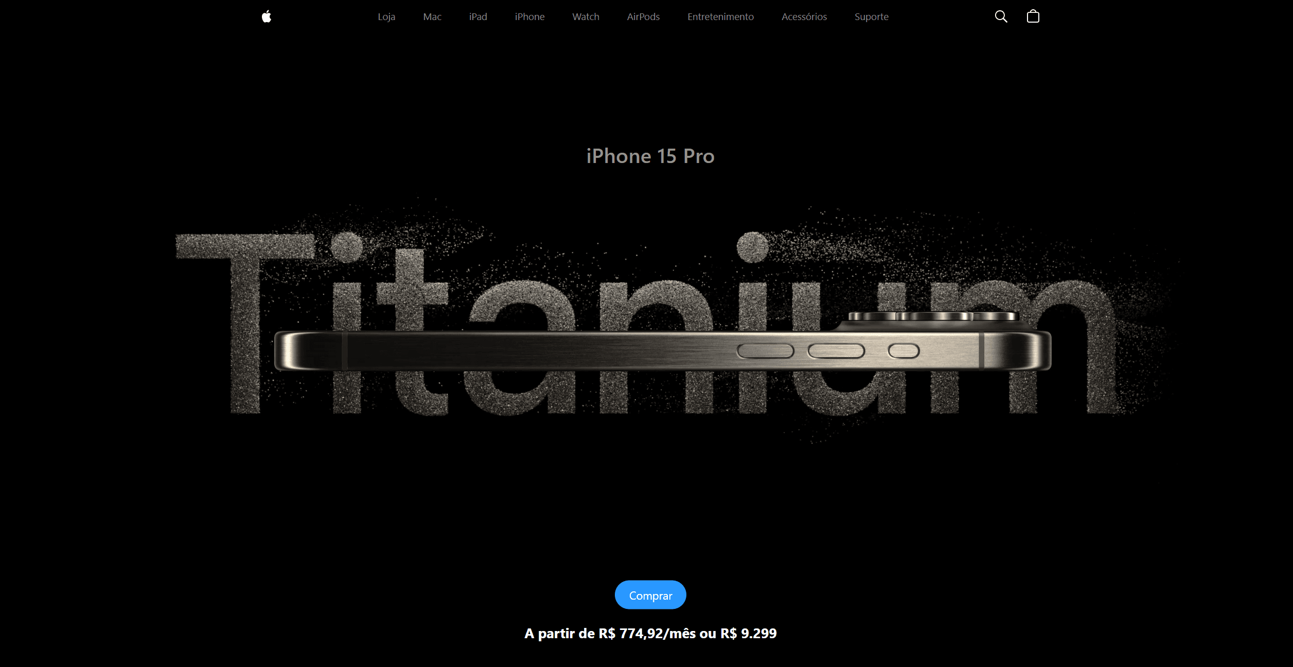 Clone da Landing Page do Iphone 15